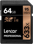 Lexar 64GB Professional UHS-I SDXC Memory Card (U1) 633x - Photocreative (905) 629-0100