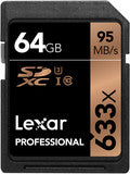 Lexar 64GB Professional UHS-I SDXC Memory Card (U1) 633x - Photocreative (905) 629-0100